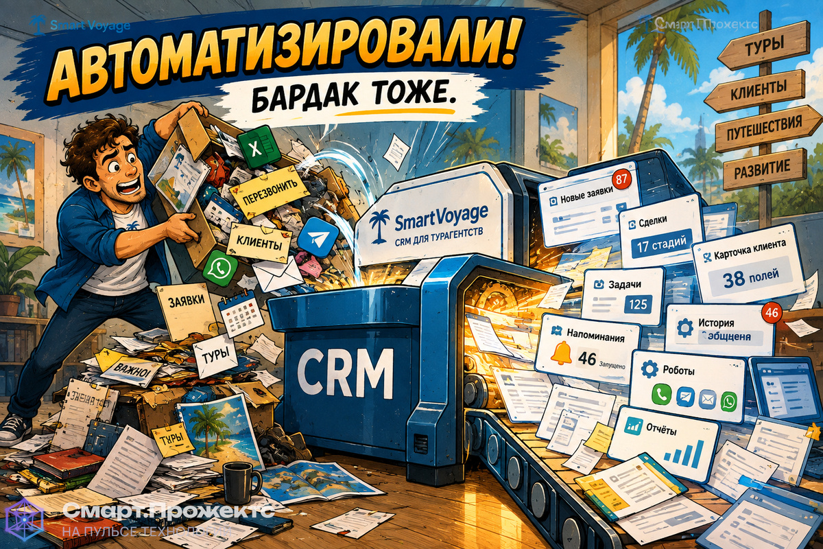 CRM для турагентства: как не автоматизировать старый бардак