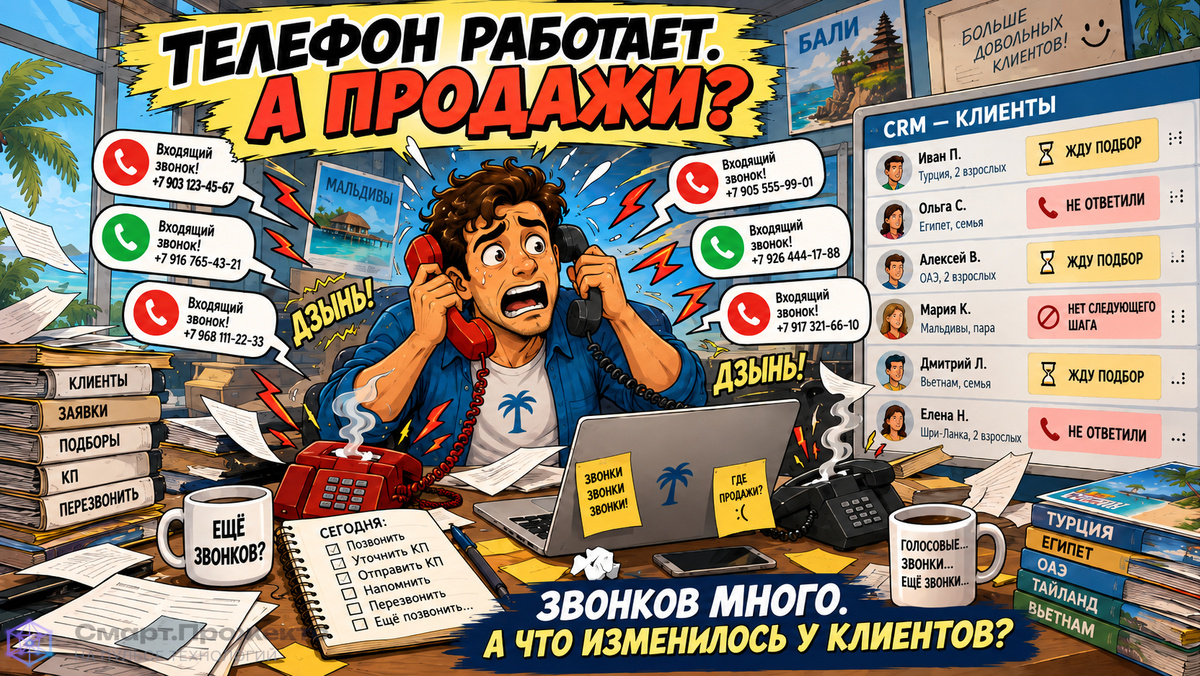 Телефон не замолкает, а у части клиентов в CRM так и нет следующего шага.