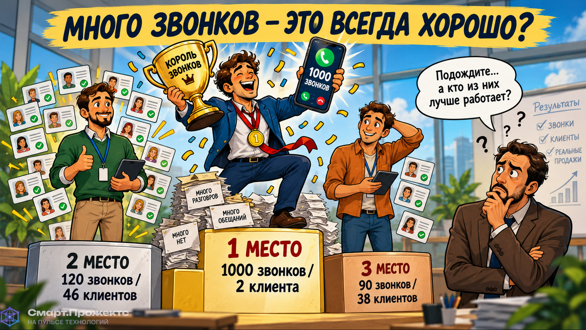 Почему количество звонков ничего не говорит о работе менеджера